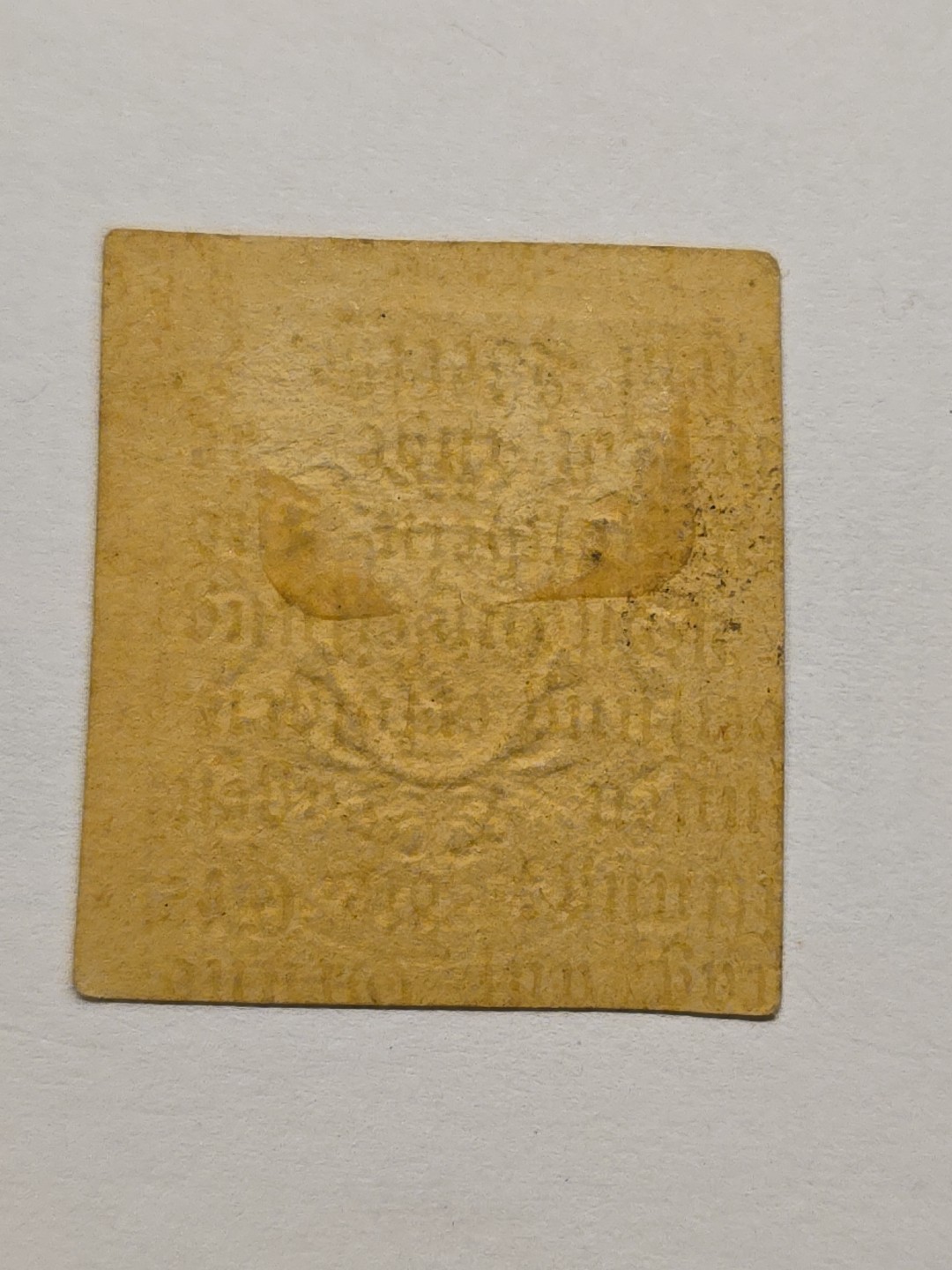 EARLY BAVARIA 40 PFENNIG POSTAL CARD STAMP CUT SQUARE