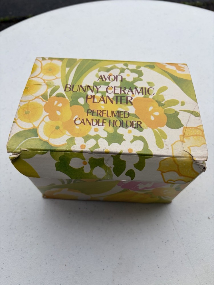 Avon Easter Bunny Planter Candle Holder