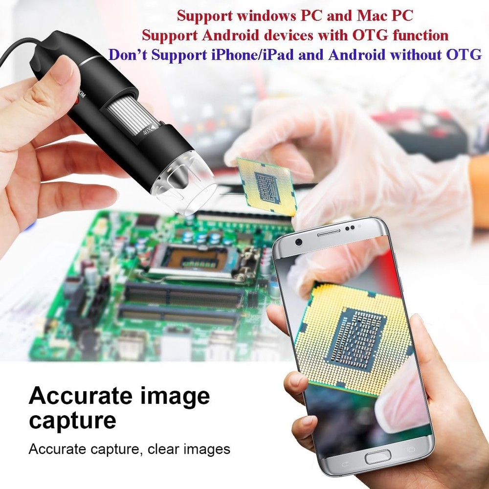 LED-Powered USB Microscope with Carrying Case – Explore the Microworld Anywhere
