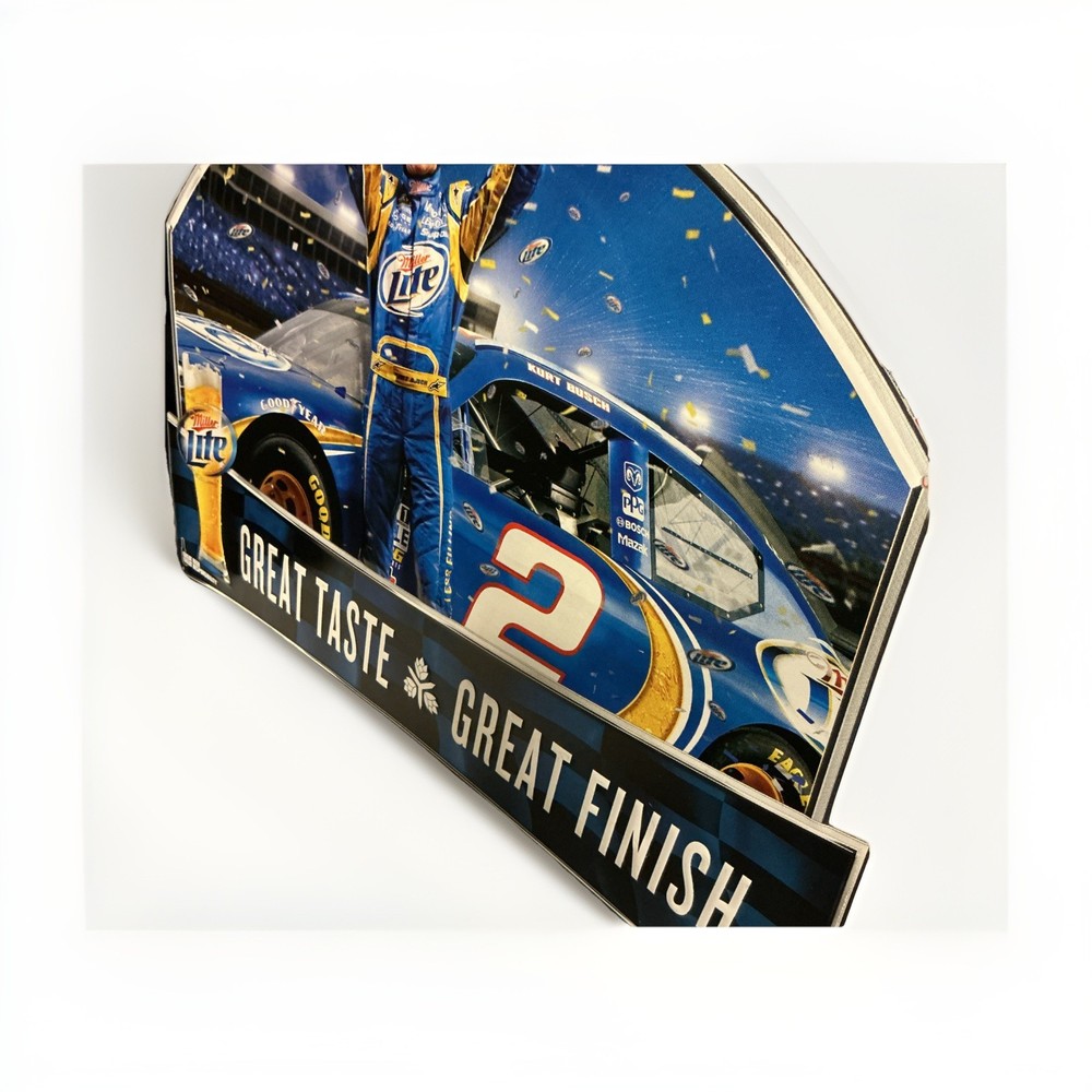 LITE BEER NASCAR KURT BUSCH TIN SIGN