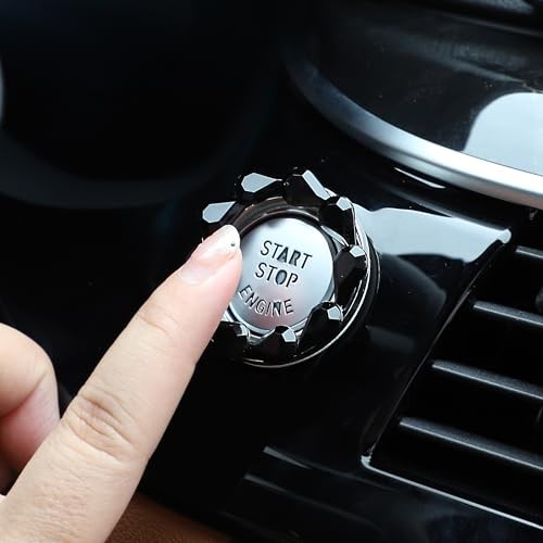 Bling Car Engine Start Button Cover Bling Interior Crystal Push Start Black
