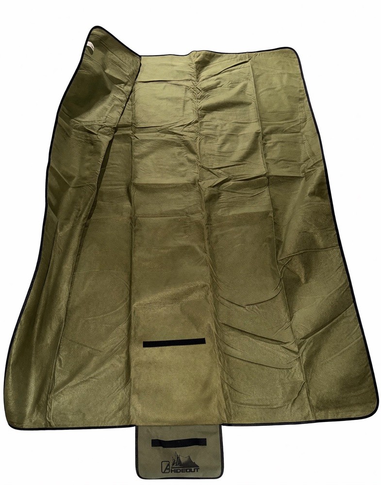 Hideout Extra Large Camping Blanket Olive & Black Polyester Outdoor Foldable