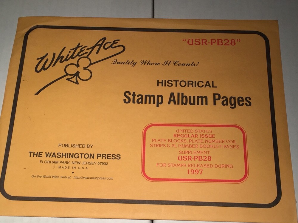 New Package White Ace Pages Regular Issues 1997 PB,Coils,etc Supplement USR-PB28