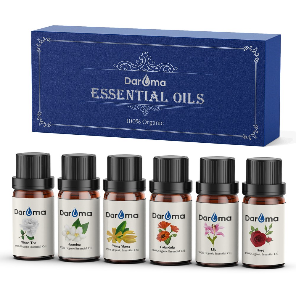 Essential Oils Set, Daroma Top 6 Aromatherapy Oils Set for Diffusers, Set 6*10ML