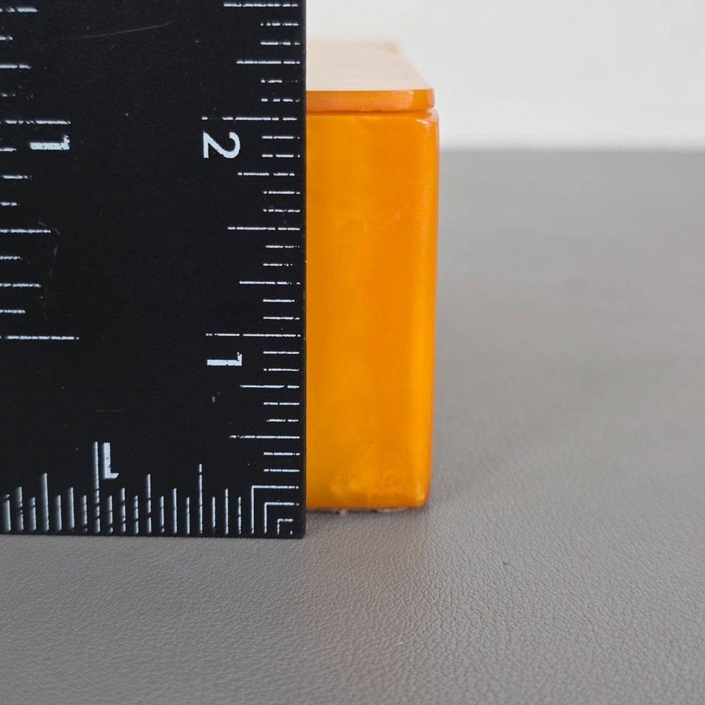 Orange Butterscotch Bakelite Trinket/Jewelry Rectangular Storage Cigarette Box