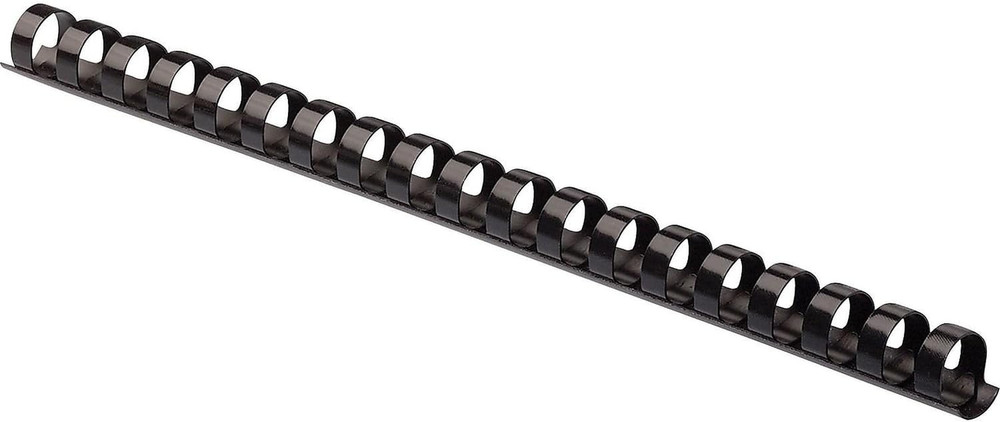 52326 Plastic Binding Combs - round Back, 1/2 Inches, 90 Sheets, Black, 100 Pack