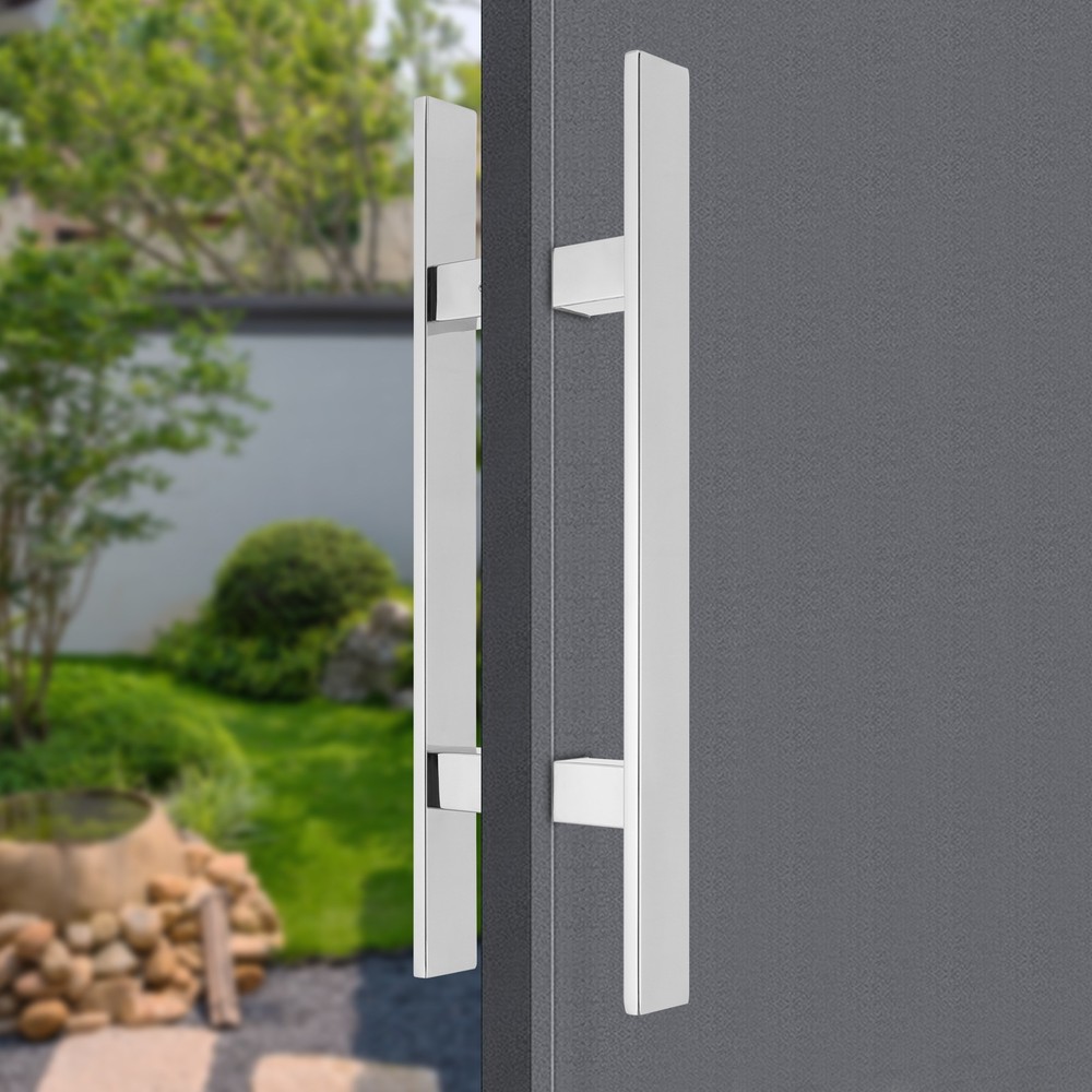 Stainless Steel Double Sided Push Pull Door Handle, H-shaped Door Pull Handle