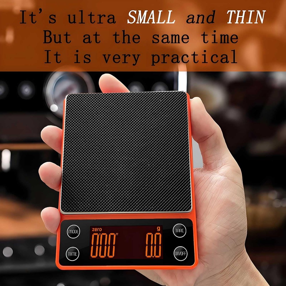 Coffee Scale with Timer 3kg/0.1g High Precision Espresso Scale Rechargeable P...
