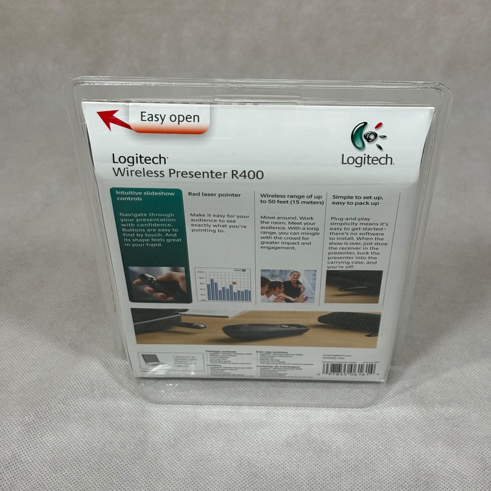 Logitech Wireless Presenter R400 Laser Pointer Remote Control