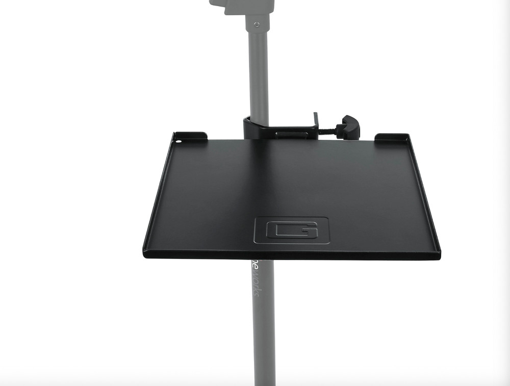 Gator FrameworksCases Microphone Stand Clamp-On Utility Shelf 9" x 9"