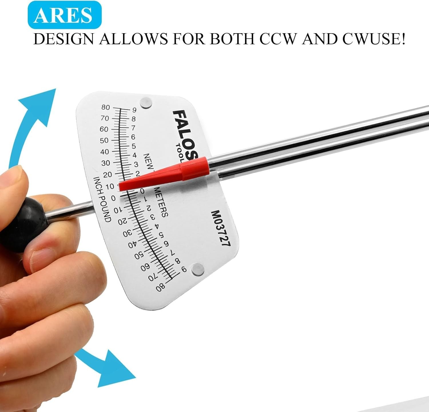 1/4-inch Drive Beam Torque Wrench - 0-80 Inch/Pounds and 0-9 Newton/Meter Torque