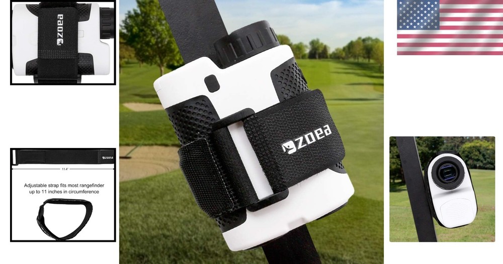 Magnetic Rangefinder Mount Strap for Secure Golf Cart Use - Adjustable Size