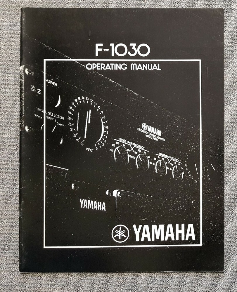 Yamaha F-1030 Electronic Crossover Operating Manual