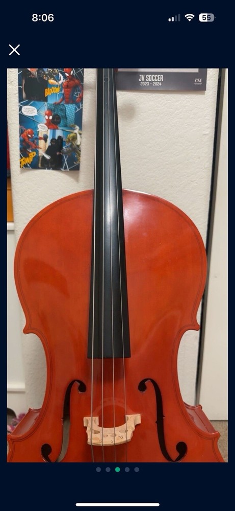 3/4 Cello With Bow And Case