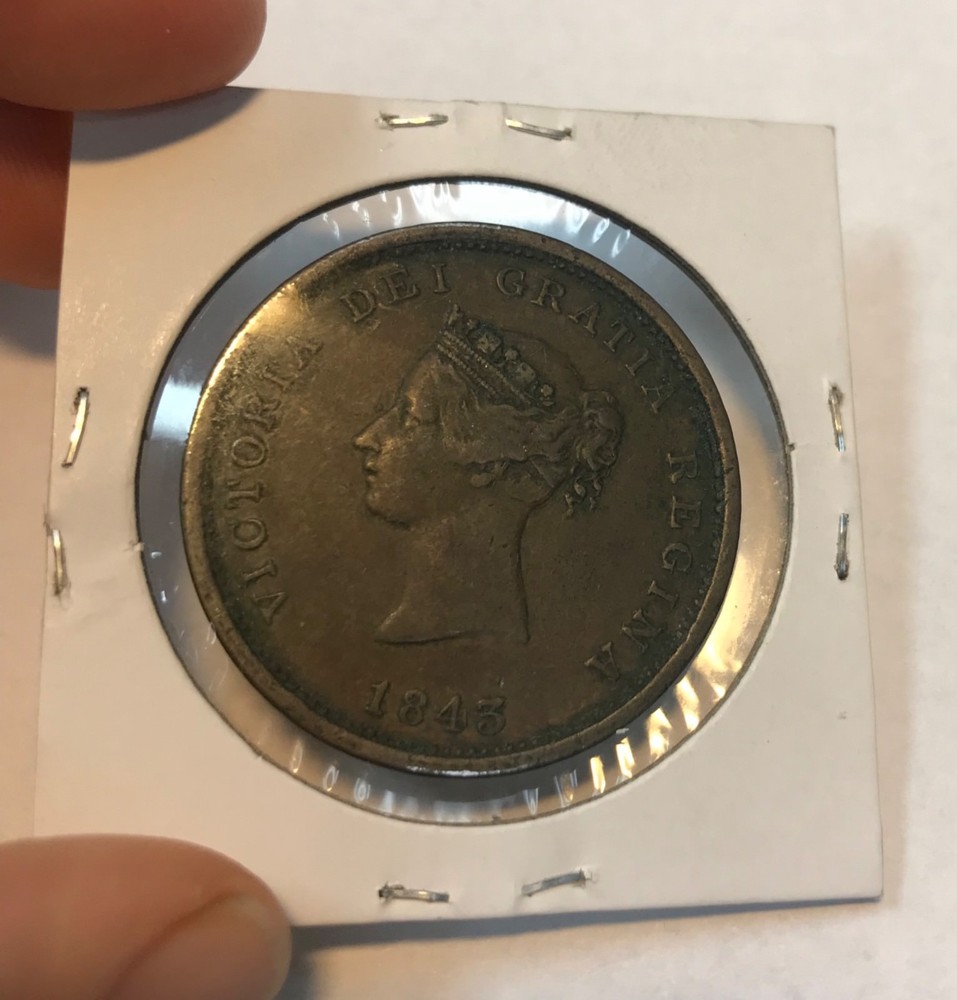 1843 one penny Token New Brunswick Canada