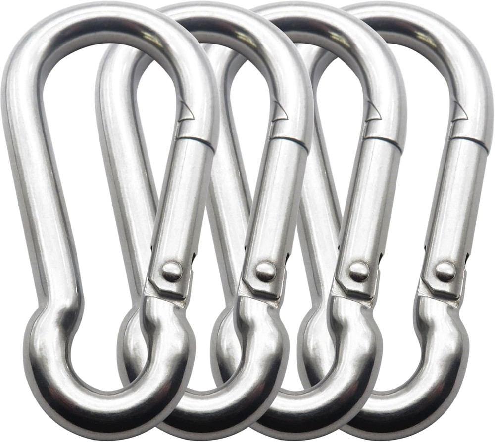 3.15 Inch 4 Pack Spring Snap Hook Carabiner, Cable Machine Accessories for Ho...