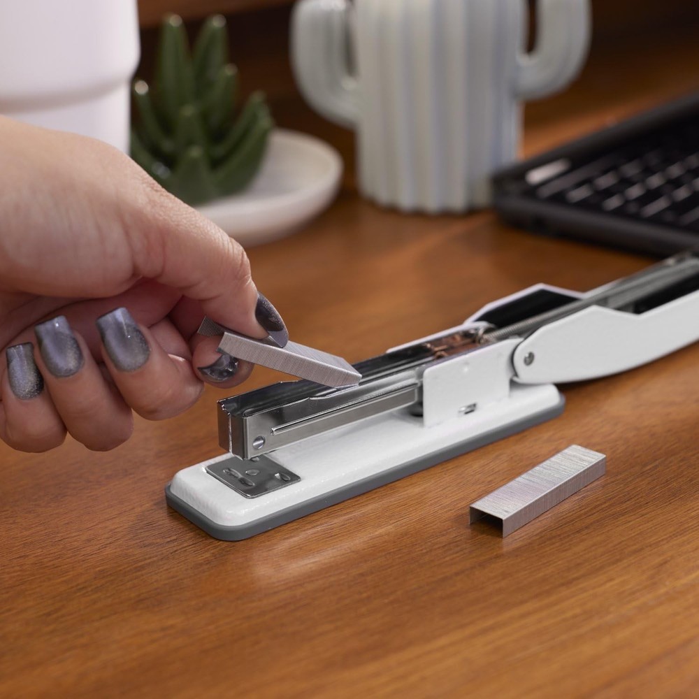 Stapler, Cub Compact Desktop Stapler, 20 Sheet Capacity, Metal, Arctic White ...
