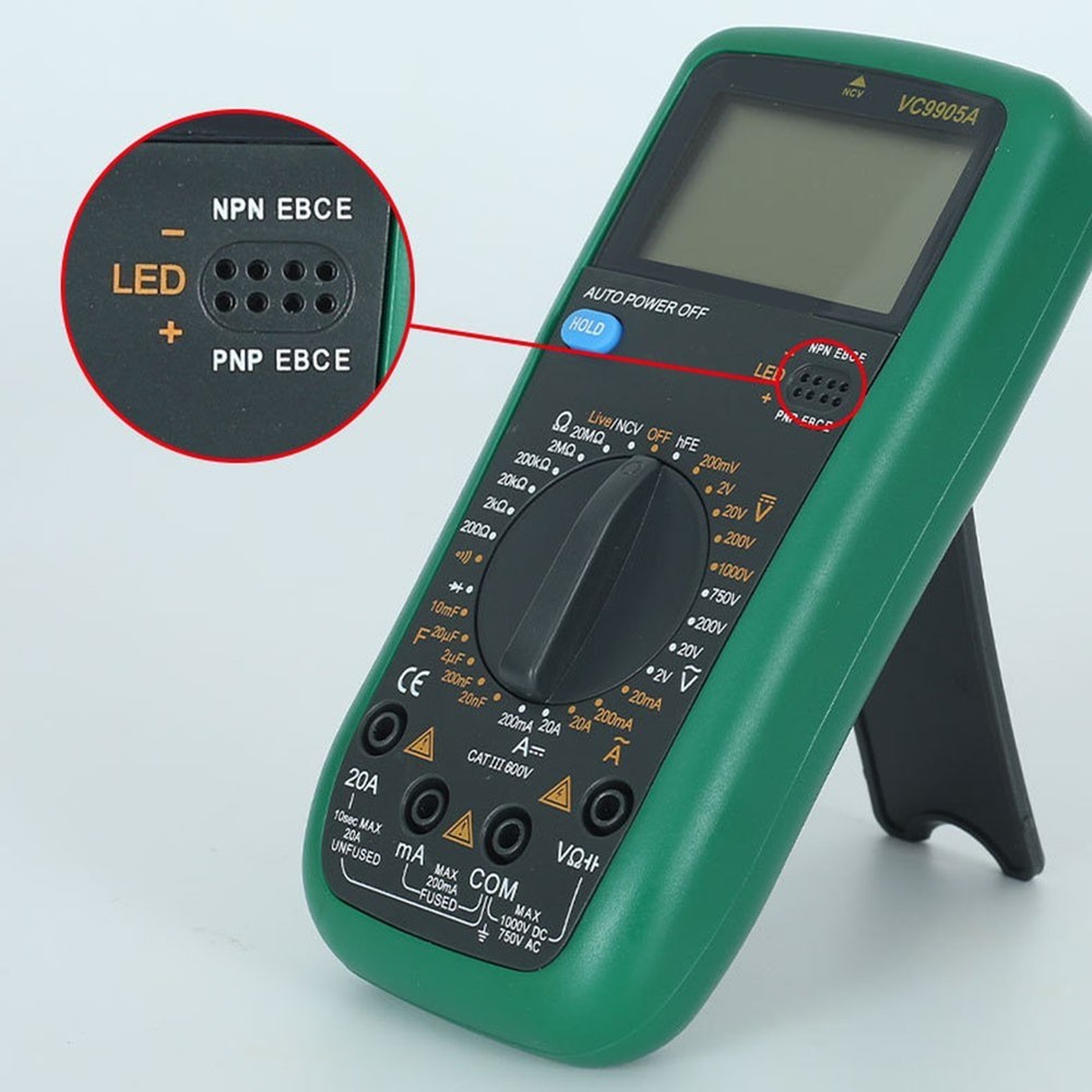 VC9905A LED Display Digital Multimeter for AC Frequency Response 40 400Hz
