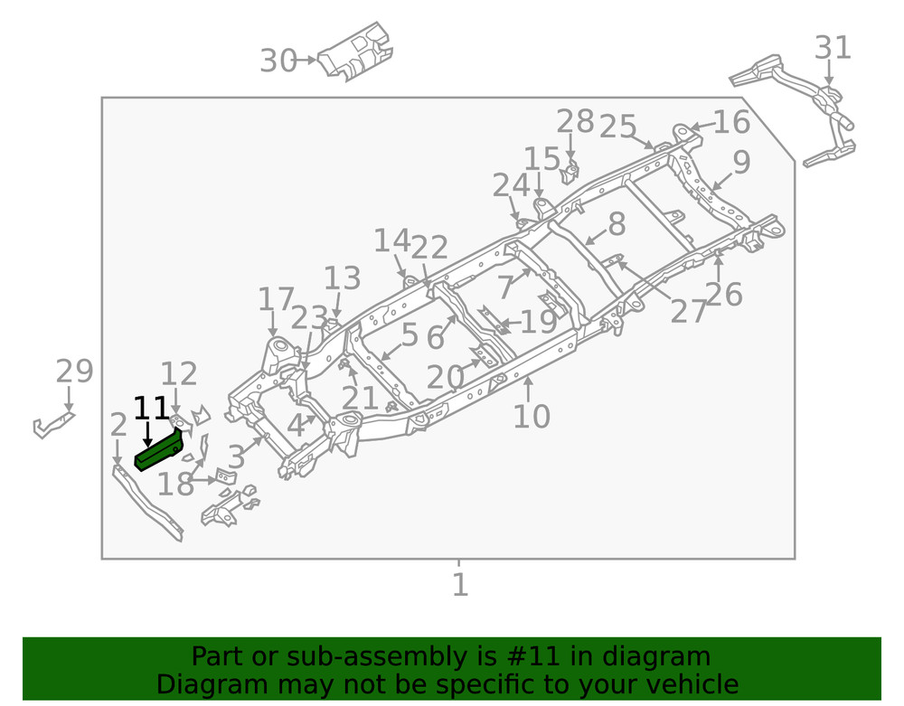 Genuine Nissan Frame Side Member E0171-1PAMA