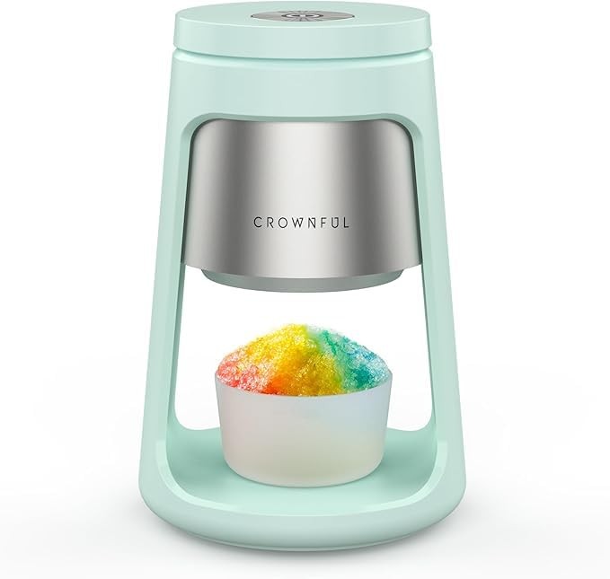 CROWNFUL Shaved Ice Machine, Snow Cone Machine with 2 Ice Cups, Ice Shaver Machi