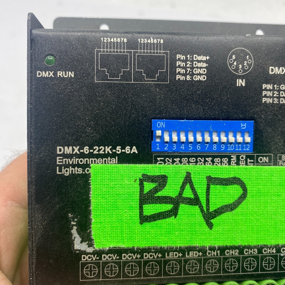 Environmental Lights DMX-6-22K-5-6A DMX Decoder-Studio 6A-6 Channels 🔔