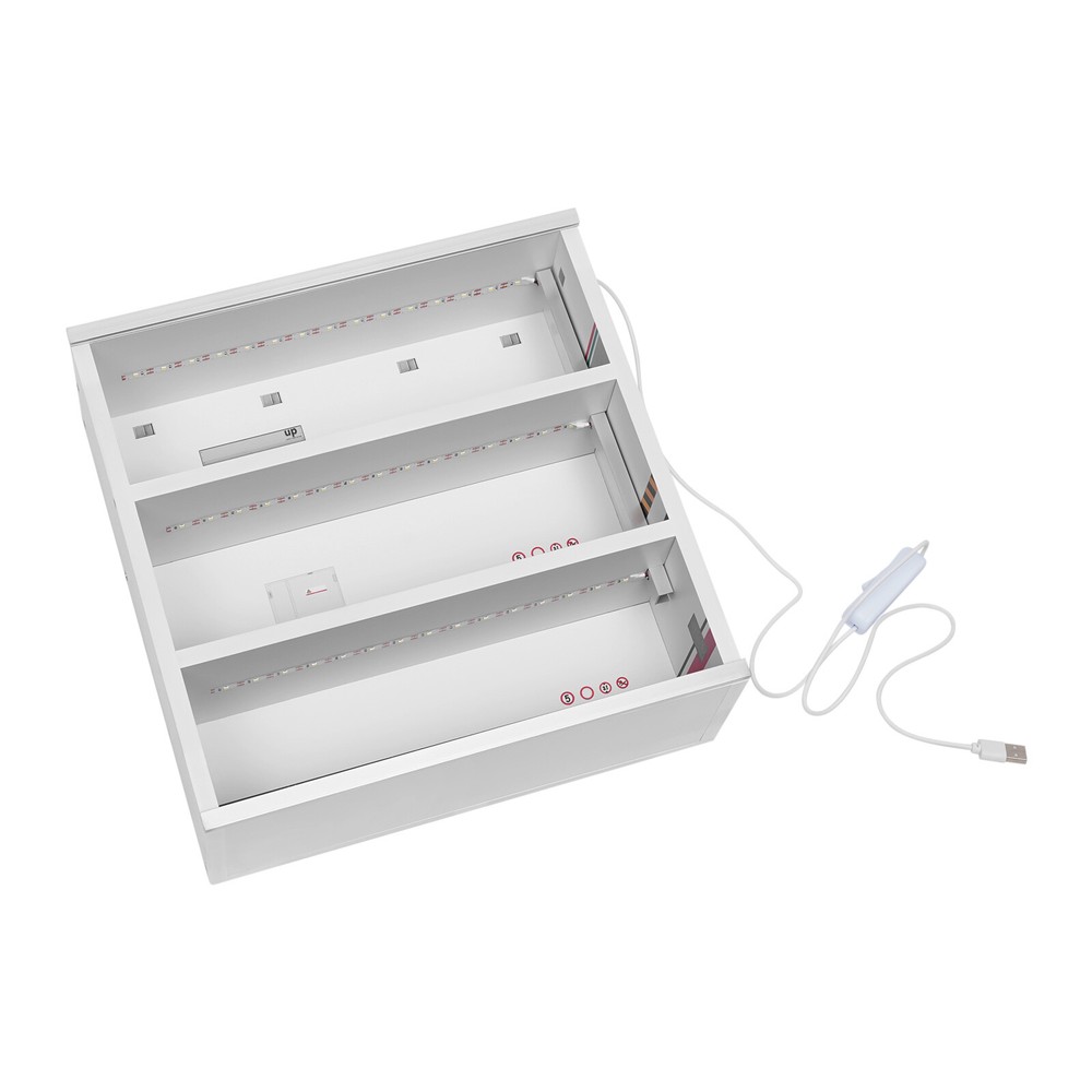 Diecast Model Car Display Case &LED Light For 1:64 3-Layer Model Display Cabinet