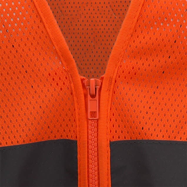 Radians 2 Pockets Orange Mesh High Visibility Safety Vest, ANSI/ ISEA 107-2015