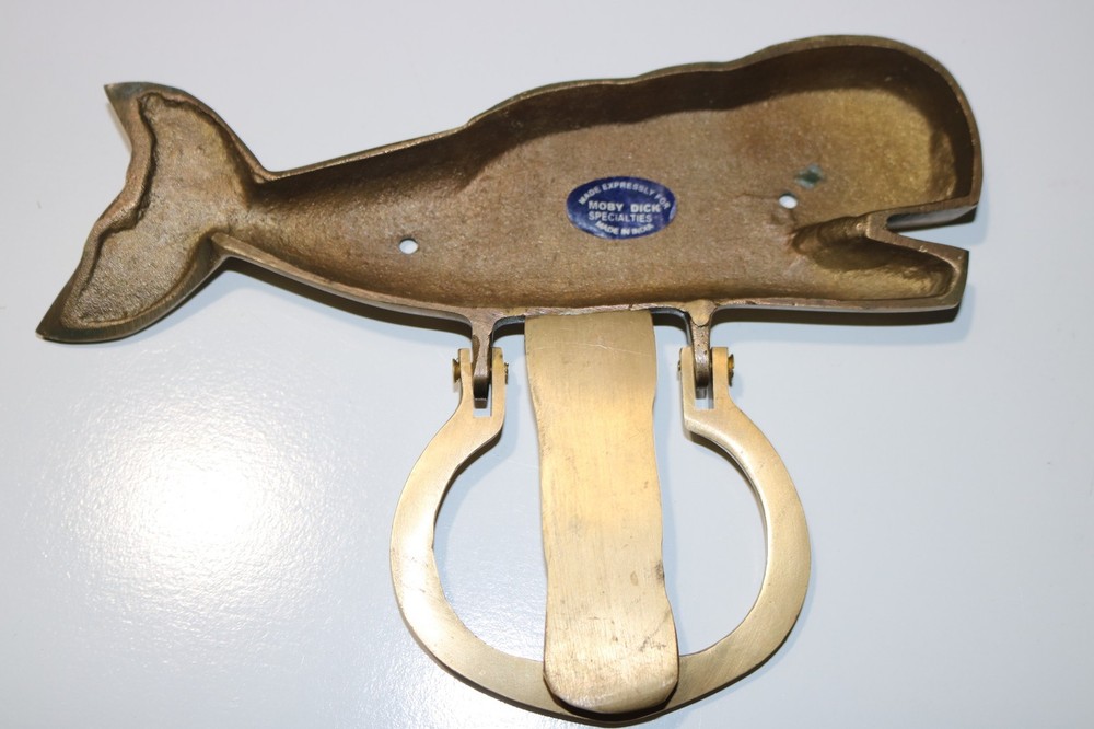 Vintage Brass Whale Door Knocker