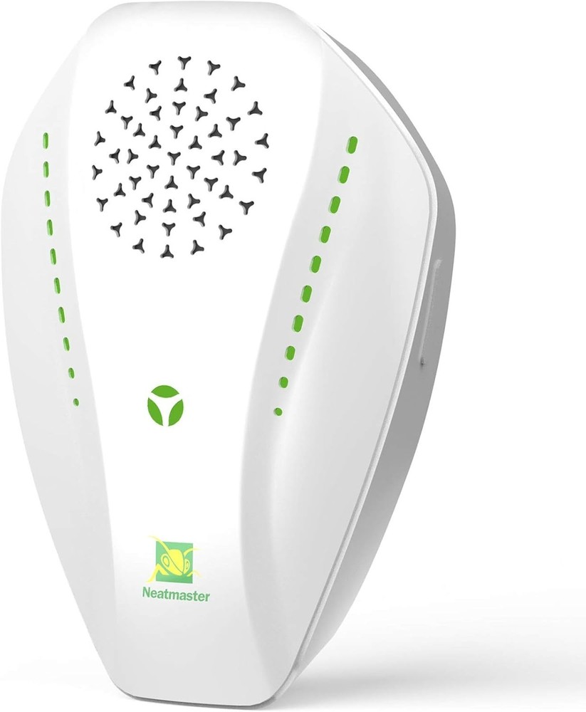 Ultrasonic Pest Repeller, White, Modern, Compact
