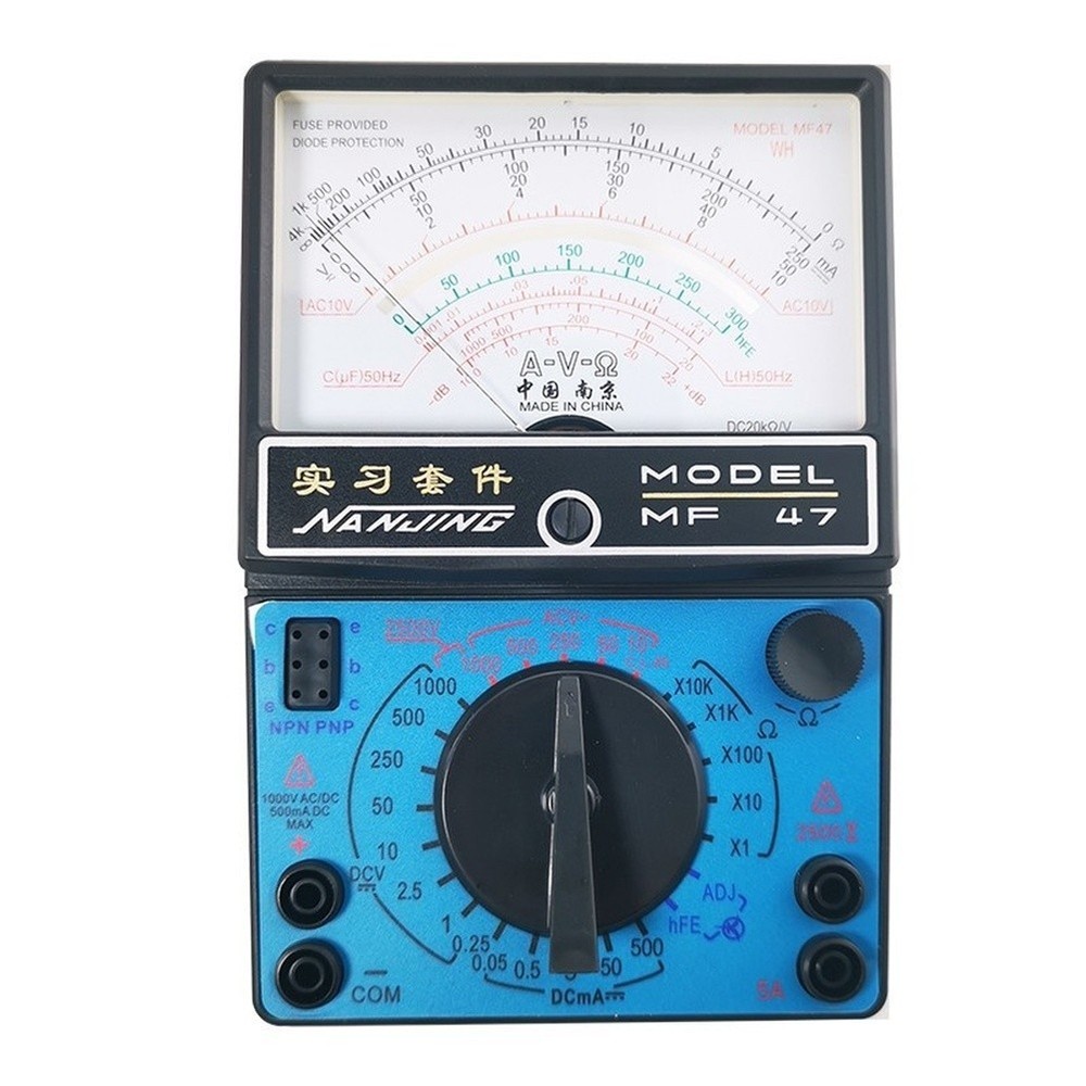 MF47 Multimeter Kit for DC AC Voltage Current Resistance Capacitance Testing