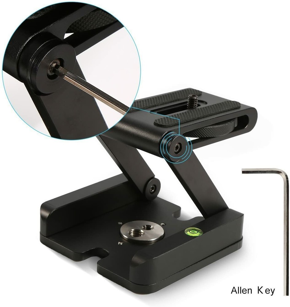 Z Folding Quick Release Plate Stand Vertical Camera Holder Macro Pan Tilt Head
