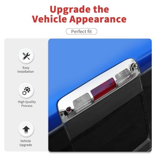 3rd Third Brake Light Tail Light Lamp Cover Trim Compatible with 2009 Chrome