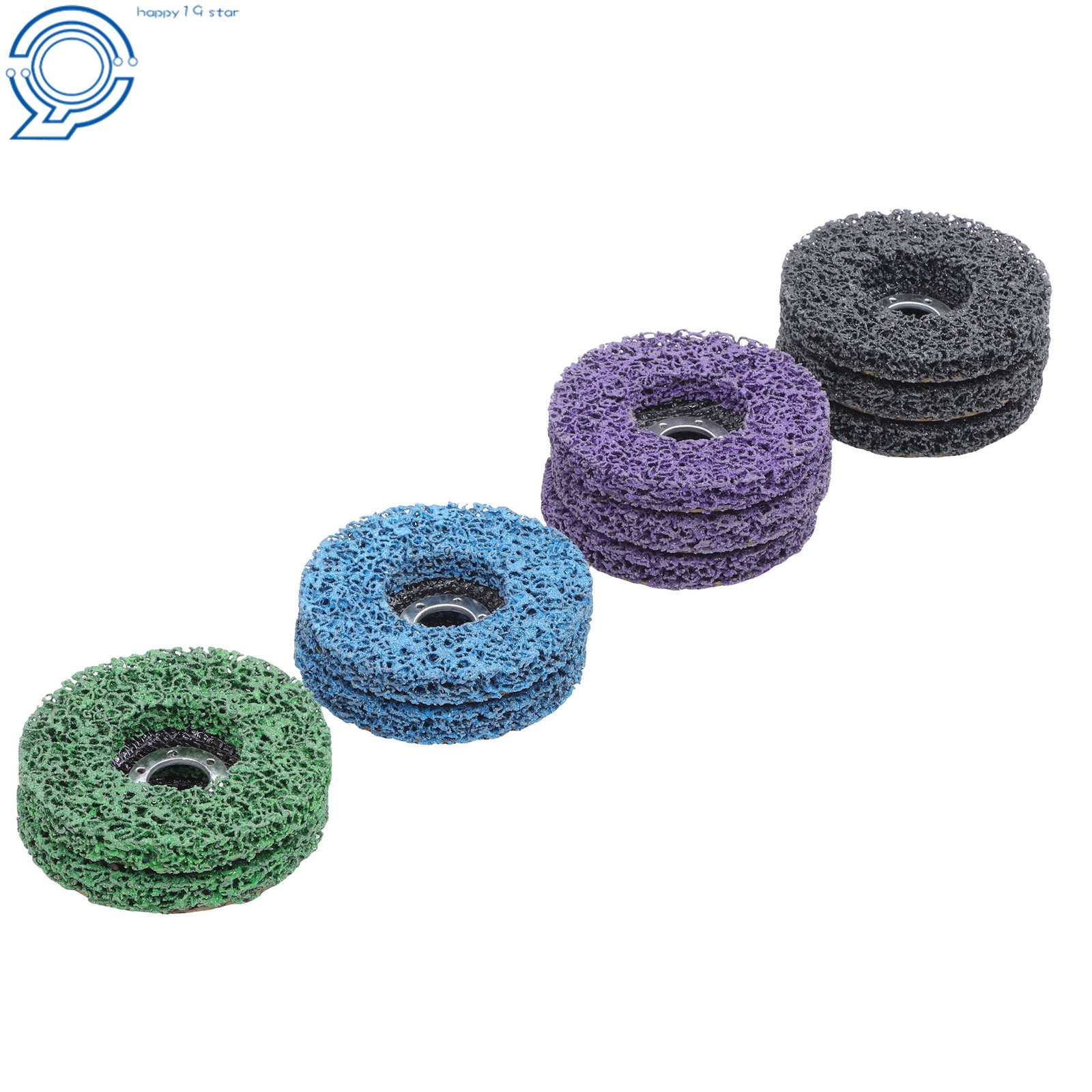 Paint Stripping Discs Set 4-1/2" x 7/8" 10Pack - 4 Colors Angle Grinder Discs