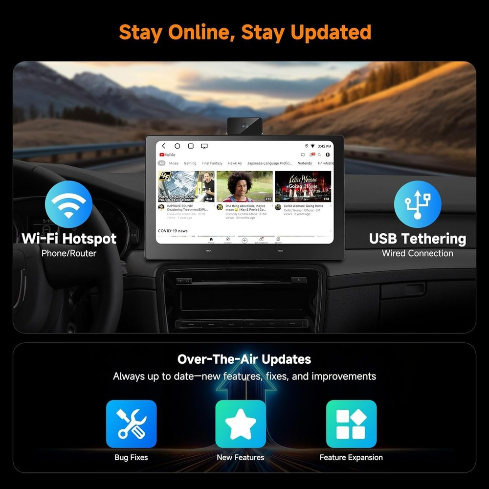 P6 9" PREMIUM CarPlay/Android Auto Touchscreen, DashCam, Bluetooth, GPS