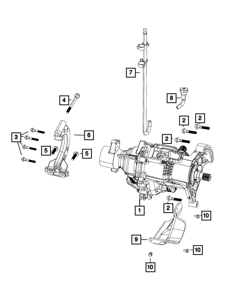Genuine Mopar Power Transfer Unit Bracket 52123854AB