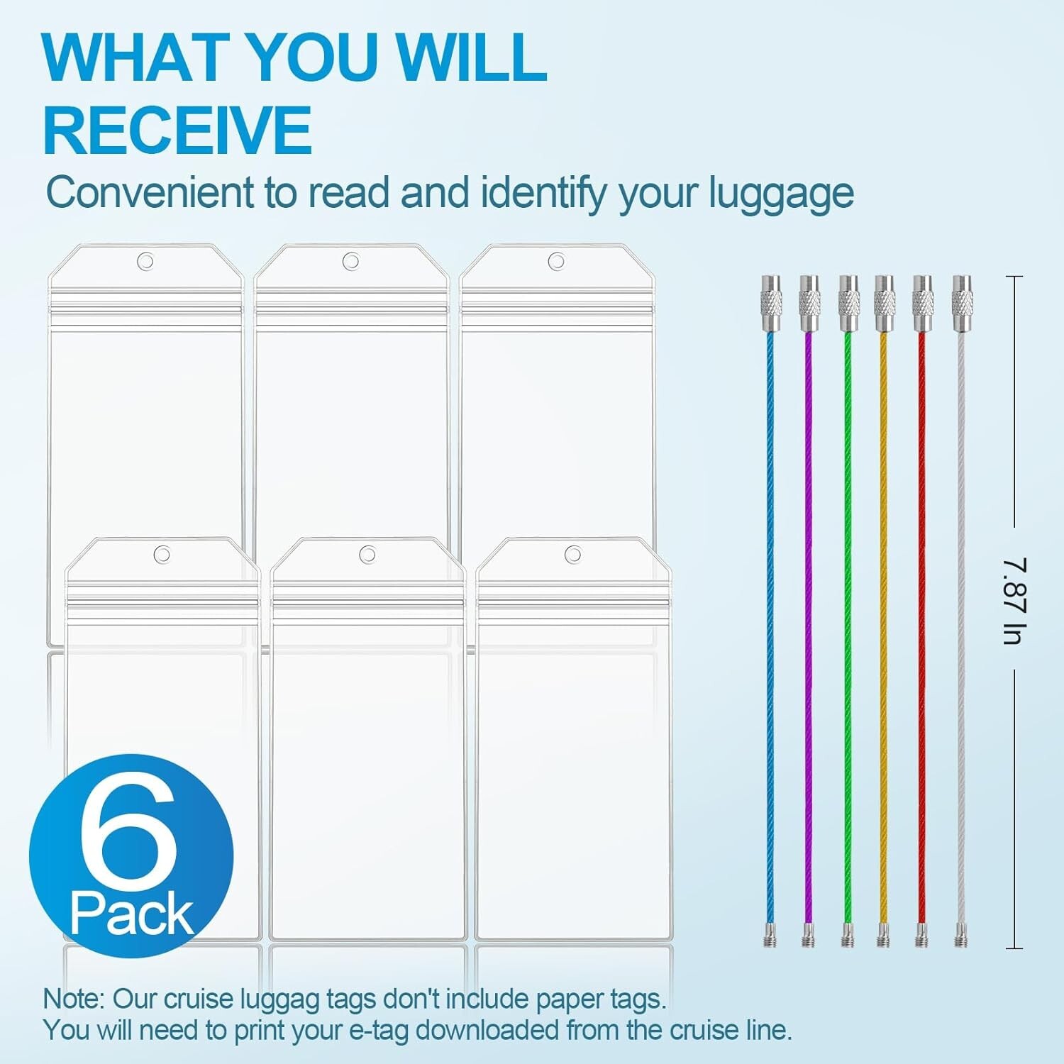 3/6 Pack Cruise Luggage Tag Holders for Carnival NCL Princess MSC Cruise Ships