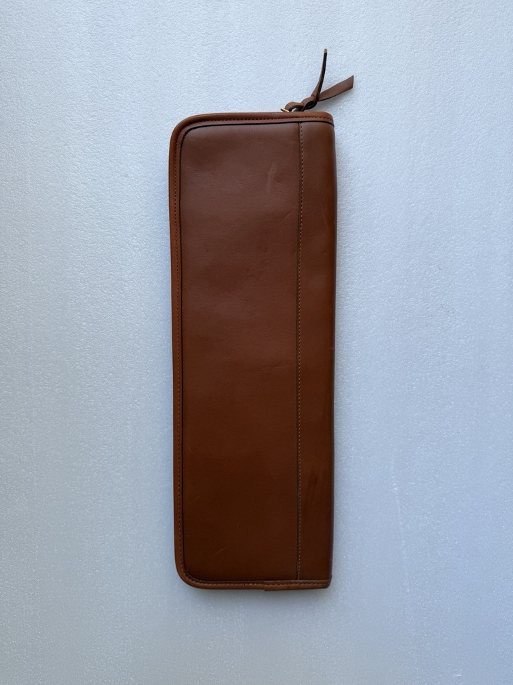 Frank Clegg Cognac Leather Tie Case
