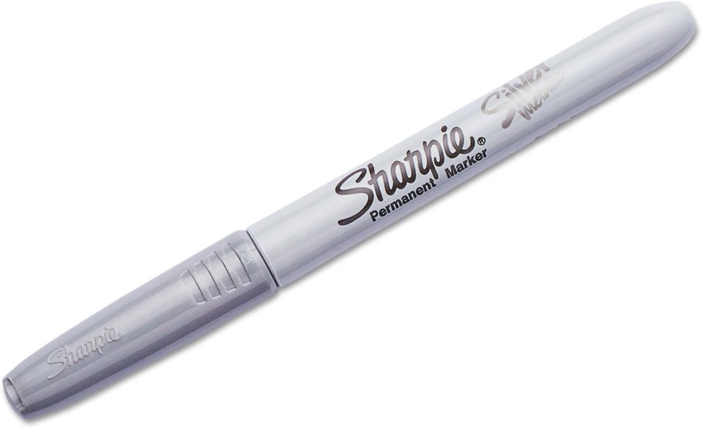 39109PP Metallic Permanent Markers Fine Point Silver 4 Count