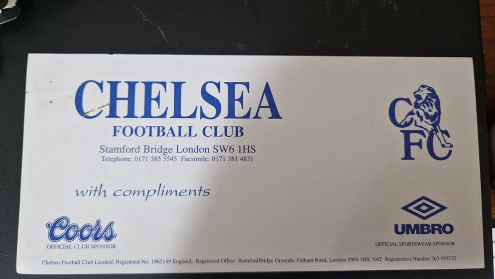 Chelsea - compliments slip
