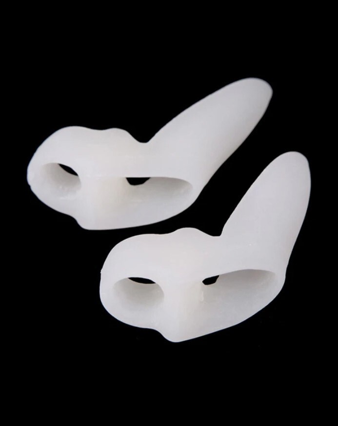 🦶 2pcs/1pair Silicone Gel Two-Hole Toe Separator Big Toe Bunion Corrector