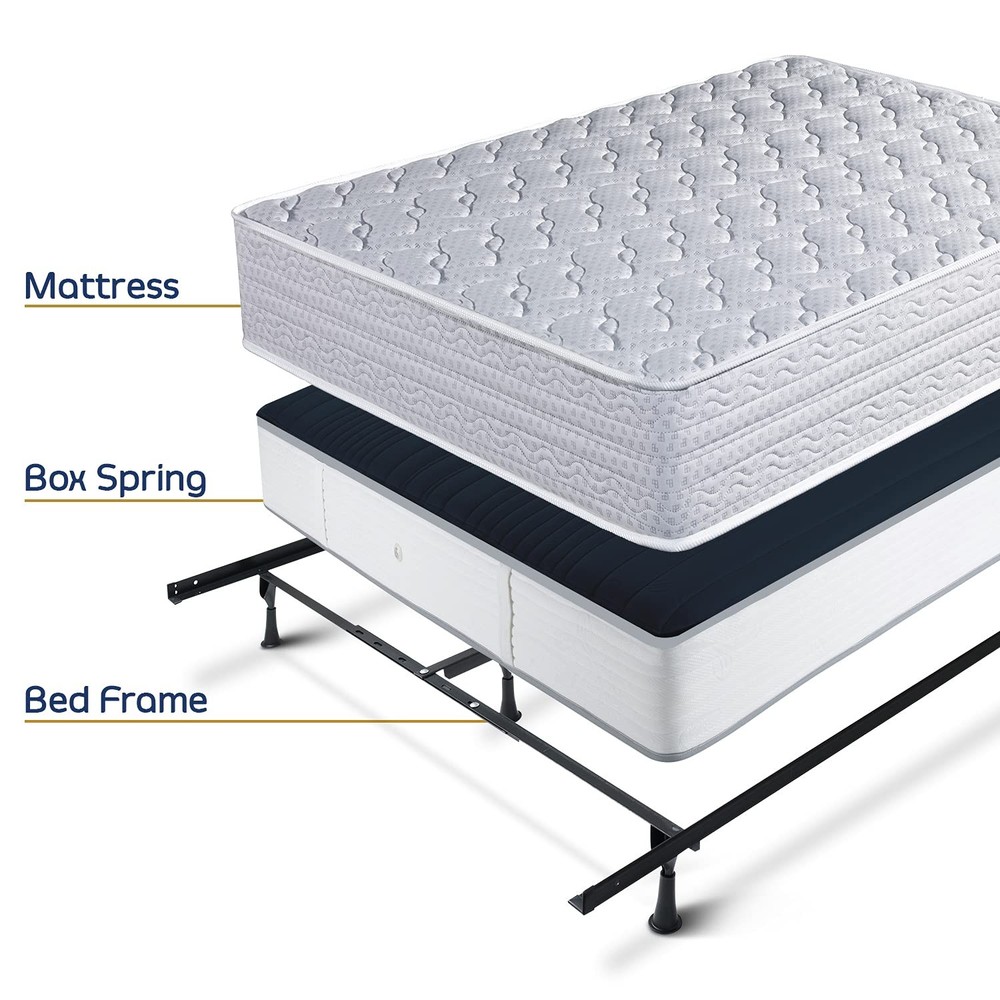 Adjustable Bed Frame - Double Bed Frame Expands to Queen Bed Rails, King Size...