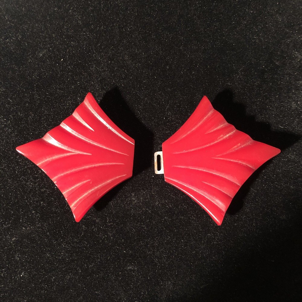 Cherry Red Bakelite Buckle