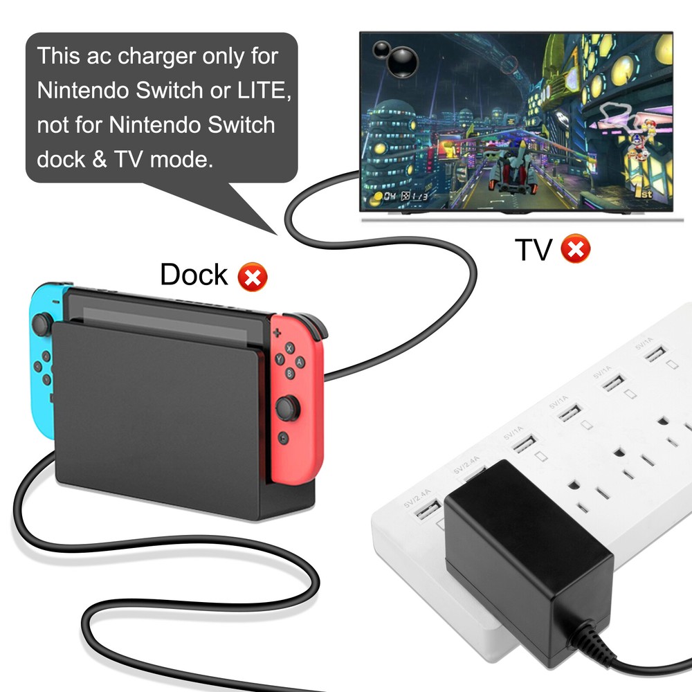 USB-C Type C Switch Charger Power Cable AC Adapter Plug For Nintendo Switch/Lite