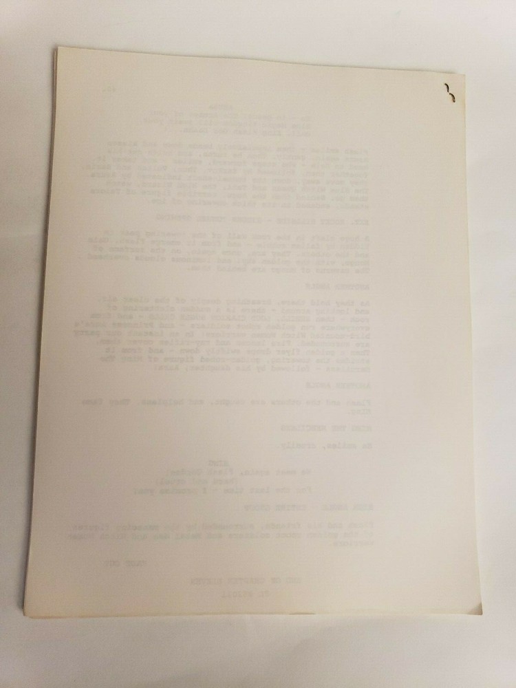 FLASH GORDON / Samuel A. Peeples 1979 TV Script, "Chapter Eleven: King Flash"