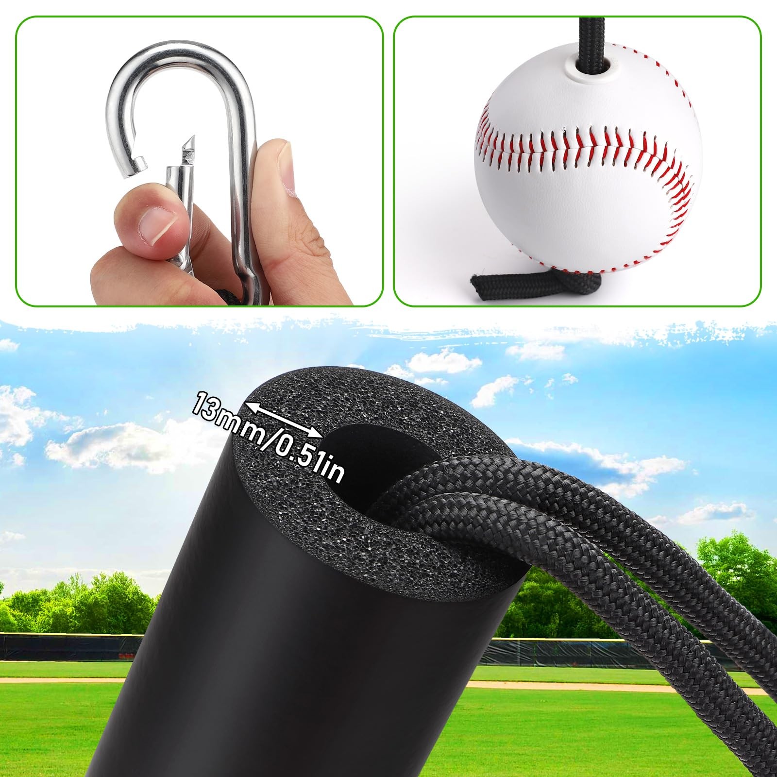 Baseball Softball Hitting Trainer, Batting Swing Trainer for Baseball & Softb...