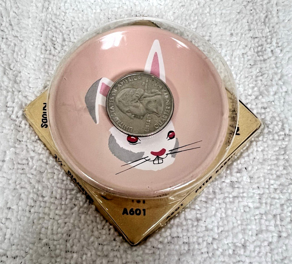 Vintage Story Book Knobs Drawer Pull Painted Peter Rabbit Original Package