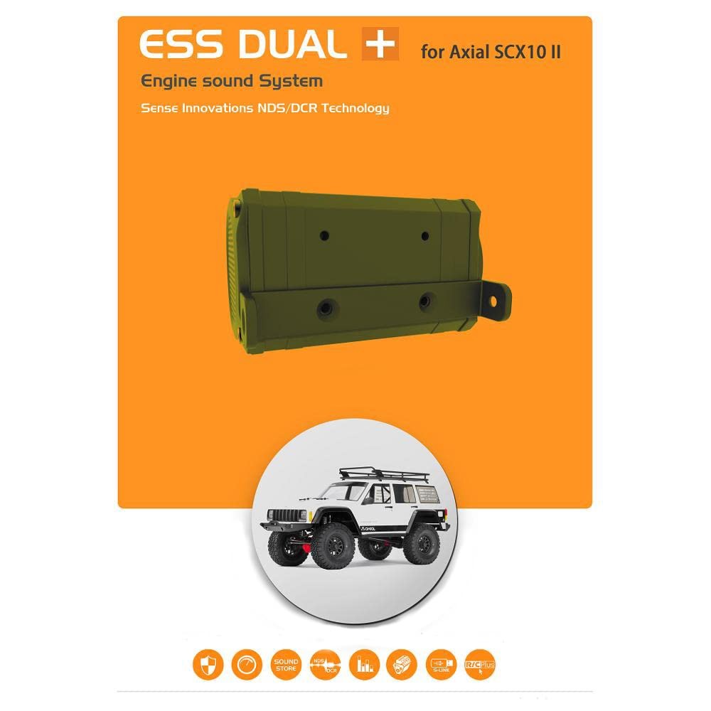 ESS Dual Engine Sound Simulator System for Axial Dual+Engine, Black