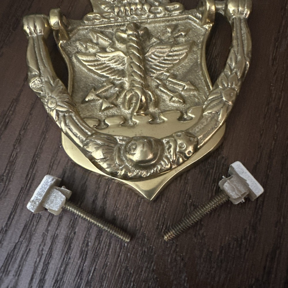 MSR Solid Brass US Air Force Door Knocker Eagle With Hardware