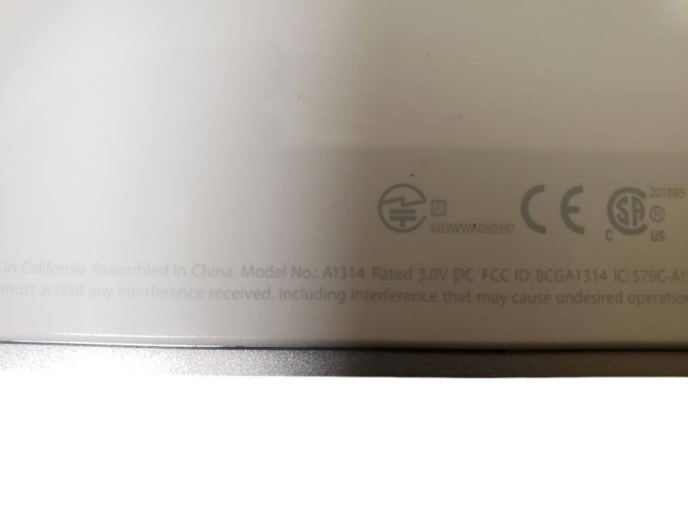 Apple A1314 Wireless Keyboard MC184LL/A & Bluetooth Magic Mouse A1296 MB829LL/A