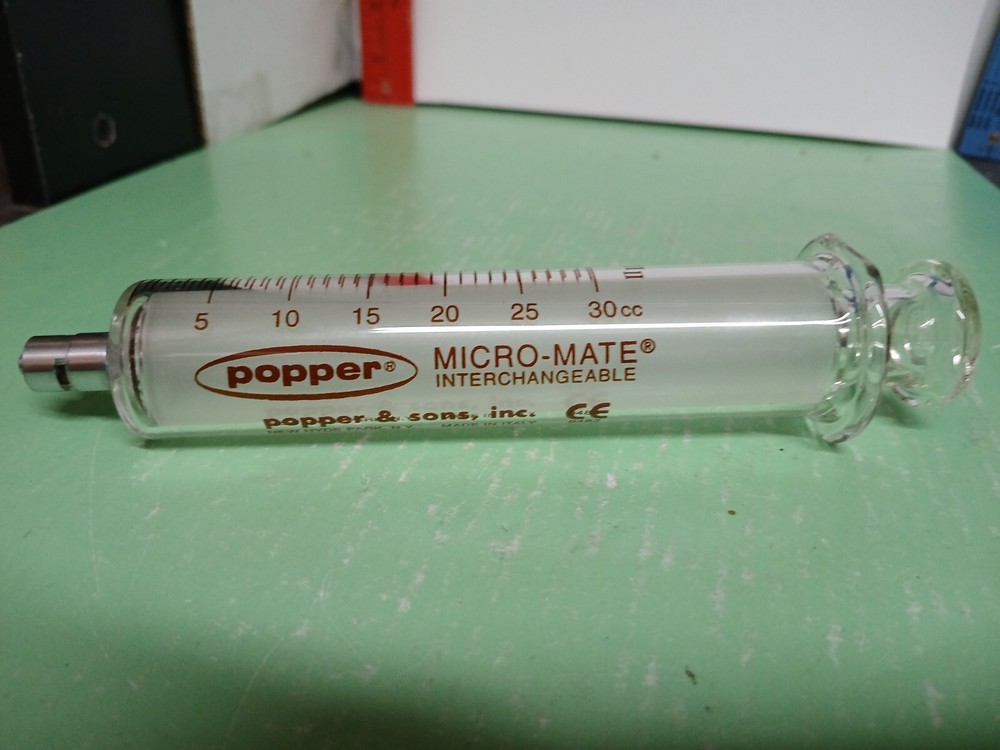 Popper Micro-Mate Interchangeable 30cc Scientific Syringe